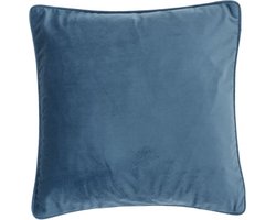 TISECO HOME STUDIO - Kussen (gevuld) Fluweel - Vierkant - 60x60 cm - blue fusion