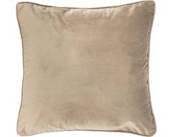 TISECO HOME STUDIO - Kussen (gevuld) Fluweel - Vierkant - 60x60 cm - Licht taupe