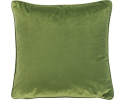 TISECO HOME STUDIO - Kussen (gevuld) Fluweel - Vierkant - 60x60 cm - Olijfgroen