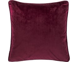 TISECO HOME STUDIO - Kussen (gevuld) Fluweel - Vierkant - 60x60 cm - Prune