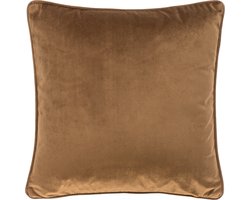 TISECO HOME STUDIO - Kussen (gevuld) Fluweel - Vierkant - 60x60 cm - Truffle