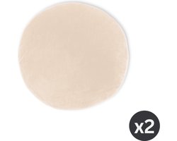 Tiseco Home Studio - Kussen (gevuld) MARSHMALLOW - SET/2 - polyester - teddyvulling - super zacht - Dia 40 cm - Ivoor
