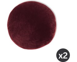 Tiseco Home Studio - Kussen (gevuld) MARSHMALLOW - SET/2 - polyester - teddyvulling - super zacht - Dia 40 cm - Pomegranate