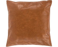 Tiseco Home Studio - Kussen (gevuld) NOUGAT - SET/2 - imitatieleder - Vierkant - 45x45 cm - Bruin
