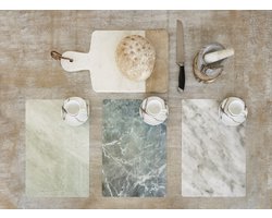 Tiseco Home Studio - Placemat MARBLE - SET/6 - - Rechthoek - 33x45 cm - Blauw