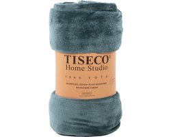 Tiseco Home Studio - Plaid COSY - microflannel - 220 g/m² - 240x220 cm - Blue fusion