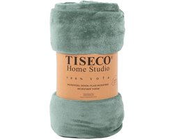 Tiseco Home Studio - Plaid COSY - microflannel - 220 g/m² - 240x220 cm - Greensage