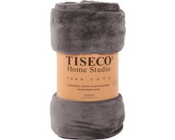Tiseco Home Studio - Plaid COSY - microflannel - 220 g/m² - 240x220 cm - Grijs