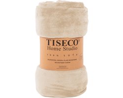 Tiseco Home Studio - Plaid COSY - microflannel - 220 g/m² - 240x220 cm - Ivoor