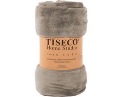 Tiseco Home Studio - Plaid COSY - microflannel - 220 g/m² - 240x220 cm - Taupe