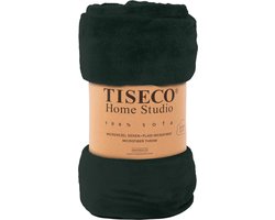 Tiseco Home Studio - Plaid COSY - microflannel - 220 g/m² - 240x220 cm - Zwart