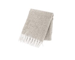 Tiseco Home Studio - Plaid FLOCK - polyester - met franjes - super zacht - 130x170 cm - taupe