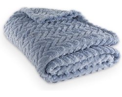 Tiseco Home Studio - Plaids RENA - super zacht stof - 150x200 cm, Blauw