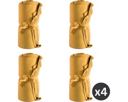 Tiseco Home Studio - Plaids RISO - 4 stuks - fleece - horeca - 130x160 cm, Geel