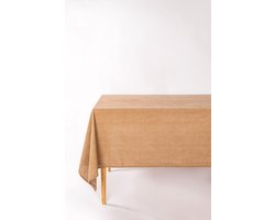 Tiseco Home Studio - Tafelkleed MYRNA - - 100% katoen - Gemakkelijk onderhoud, tijdloze elegantie - 145x250 cm - Indiantan