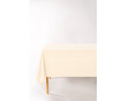 Tiseco Home Studio - Tafelkleed MYRNA - - 100% katoen - Gemakkelijk onderhoud, tijdloze elegantie - Ivoor - Indiantan