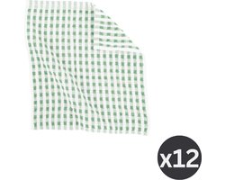 Tiseco Home Studio - Vaatdoek OMAN - SET/12 - 100% katoen - badstof - ultra-absorberend - sneldrogend - duurzaam materiaal - 32x35 cm - Greensmoke