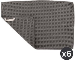 Tiseco - Keukenhanddoek ESSENTIALS - SET/6 - microvezel - 60x40 cm, grijs