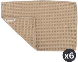 Tiseco - Keukenhanddoek ESSENTIALS - SET/6 - microvezel - 60x40 cm, zand
