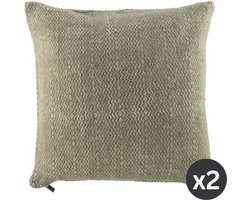 Tiseco - Kussen ARTEM (gevuld) - SET/2 - 45x45 cm, groen