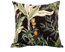 Tiseco - Kussen (gevuld) Bloemen print - SET/2 Fluweel - 45x45 cm