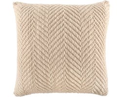 Tiseco - Kussen (gevuld) RENEE - Gebreide look - 45x45 cm, ivoor