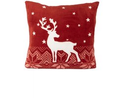 Tiseco - Kussen (gevuld) XMAS - SET/2 - Afneembare hoes - kerst - 45x45 cm, rood