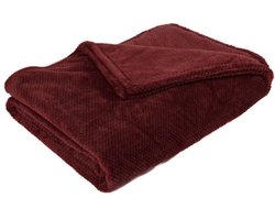 Tiseco - Plaid PIPPA - Zachte Jacquard Flanel Deken - 150x200 cm, bruin