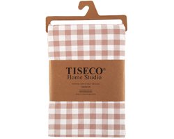 Tiseco - Tafelkleed GINGHAM - Katoen - Geblokt - 150x300 cm, roze