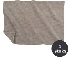 Tiseco - Theedoek SILO - SET/4 - handige ophanglus - 40x60 cm, taupe