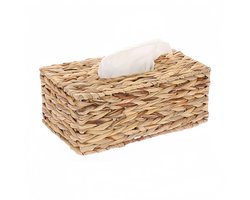 Tissue Box Holder - Rechthoek - Rotan Wicker Tissues Cube Box Cover - Boho Decoratief - Geweven Gezichtstissue Houder - Voor Tafel en Badkamer
