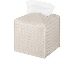 Tissue Box, PU Lederen Tissue Houder, Vierkante Facial Tissue Box, Facial Tissue Organiser Dispenser voor Badkamer, Dresser, Desktop, Auto.