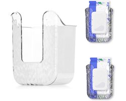 Tissue box-Vochtig toiletpapier houder-vochtig toiletpapier houder-Opbergdoos voor vochtige doekjes (2 stuks) - Wandgemonteerde toiletpapierdispenser - Beugel voor papieren handdoekjes - Geschikt voor keuken, slaapkamer, huis, badkamer - 14,5 x 12,5