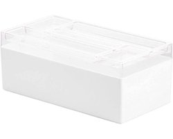 Tissue Dispenser Box Multifunctionele papieren doos creatieve desktop opbergdoos Tissue Box houder voor salontafel eettafel dressoir gezicht tissue dispenser doos (kleur: wit)