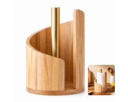 Tissue Houder - Toiletpapierhouder - Papier Handdoekenrek - Hout -10*15cm - Geen Installatie Nodig - Voor Keukens, Badkamers, Woonkamers