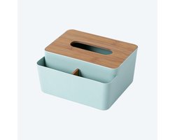 Tissuebox, creatieve tissuebox voor de woonkamer, opbergruimte met meerdere vakken, bureau-organizer voor cosmetica en lippenstift.