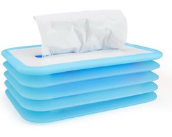 Tissuebox-dispenser, opvouwbare tissuebox, kan 's nachts gloeien, box voor tissues, voor familie, hotel, kantoor, eetkamer