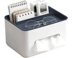 Tissuebox - Rectangular Tissue Box - Multifunctional Tissue Holder with - Organizer for Desktop Livingroom Bedroom Home Office