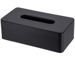 Tissuebox/tissuedoos Luxury Loft - zwart - polyresin - 26 x 13 x 8 cm - universeel