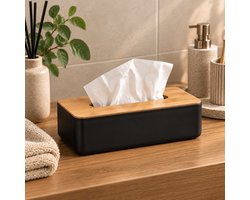 Tissuedoos Bambini – Zwart – Bamboe