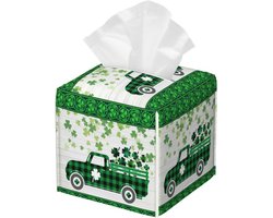 Tissuedoos Hoes - Papieren Zakdoekdoos - Woonkamer Decoratie - Waterdicht PVC Leer - 132 x 132 cm - Groen