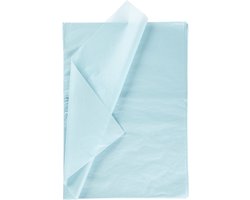 Tissuepapier - Zijdepapier - Crepepapier - Vloeipapier - Lichtblauw - Verpakken - Decoreren - Knutselen - 50x70 cm - 14 gram - 10 vellen