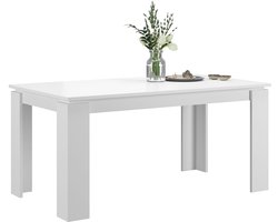 Titan eettafel uitschuifbaar 160/200 wit NB - 90x160x76cm