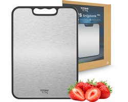 TitanChef RVS Snijplank PRO - 39x28cm - Antislip - Saprand - Dubbelzijdig