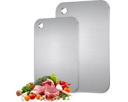 Titanium Snijplankenset - 2 Stuks - Voor Keuken, Groenten, Fruit, Vlees en Brood - 25x15 cm en 20x30 cm