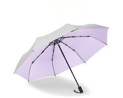 Titaniumzilveren paraplu - Diameter 98 cm - Hoogte 60 cm - opvouwbare paraplu - parasol - paraplu voor regen en zon - opvouwbare uv-beschermende paraplu - unisex - zonbeschermende paraplu - regenbescherming - draagbare paraplu
