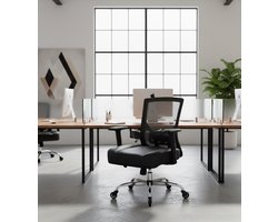 TitanPro 200 Ergonomische Bureaustoel – Extra Breed, Luxe Binnenvering, 200 kg Draagkracht – Verstelbare Lendensteun, Rubber Wielen, PU Leer – 70x70x100 cm – Novihome