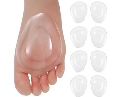 Titel: 8 stuks middenvoetsbeentje kussens voor voetballen antislip hielkussentjes voor blijvende comfortverlichting voorkomt dat tenen glijden voor hakken lederen schoenen voor mannen