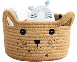 Titel: Allecto Plus - Opbergmand van katoen - Kattenopbergdoos - Wasmand gevlochten - Kinderkat - Handdoeken - Dekens - Speelgoed - Kleding opbergen - Stijlvol en praktisch - Ruime opbergmogelijkheden