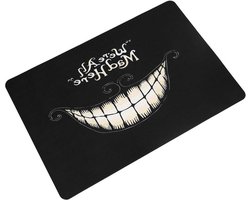 Titel: Modderabsorberende Grappige Deurmat voor Buiten - Rubberen Vloerkleed Antislip (Zwart)